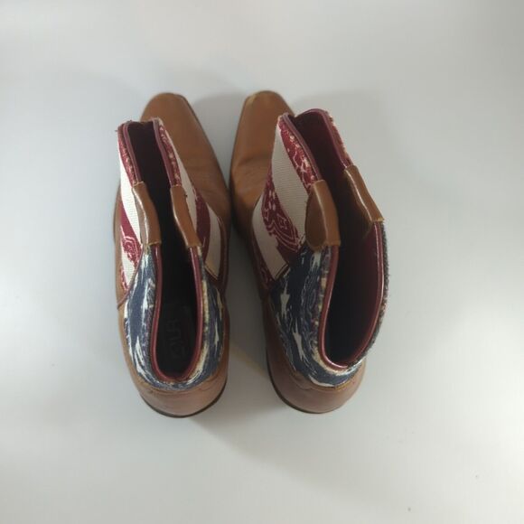 ARIAT Girls' Stars & Stripes - Size 2 / Snip Toe Cowboy Boots Leather Red Blue - Picture 6 of 10